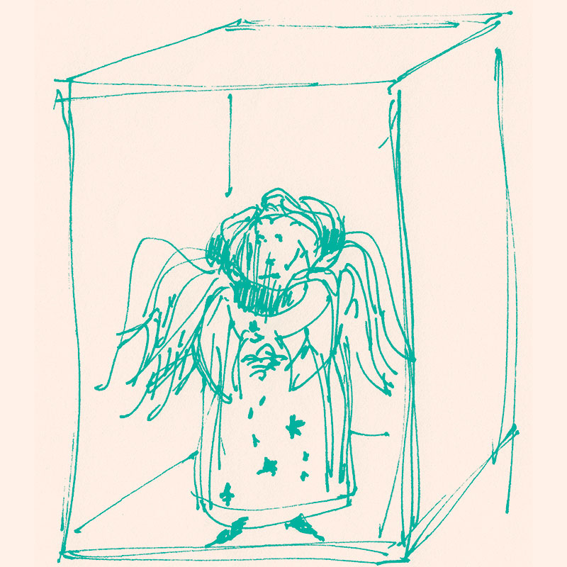 Box met een engel