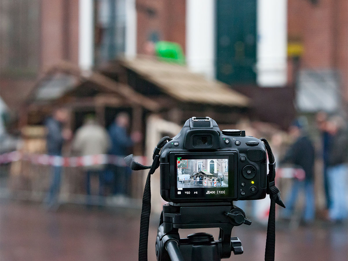 foto's maken van opbouwen kerststal