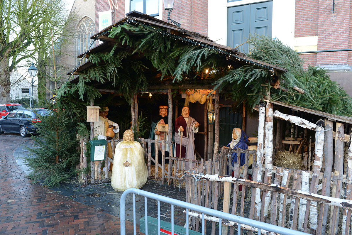 opbouw van de kerststal