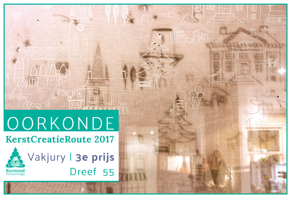 Derde prijs van de KerstCreatieRoute 2017 gaat naar Dreef 55