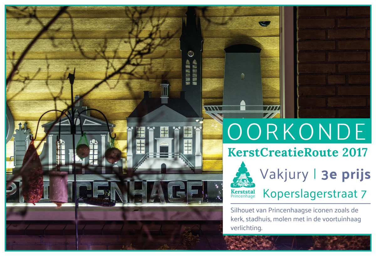 Derde prijs van de KerstCreatieRoute 2017 gaat naar Koperslagerstraat 7