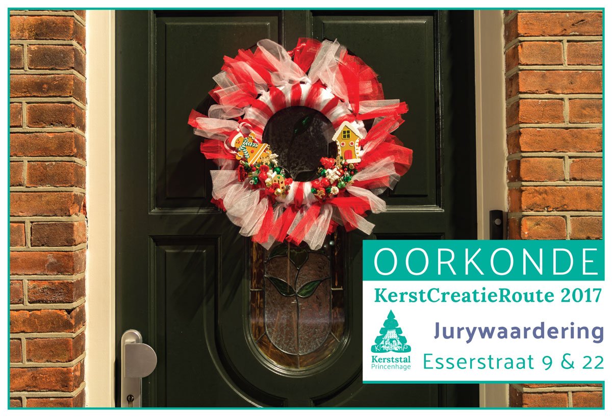 Jurywaardering van de KerstCreatieRoute 2017 gaat naar Esserstraat 9 en 22