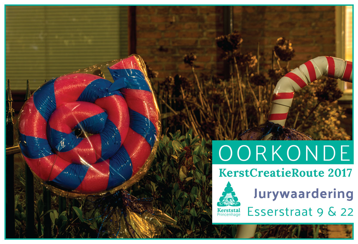 Jurywaardering van de KerstCreatieRoute 2017 gaat naar Esserstraat 9 en 22