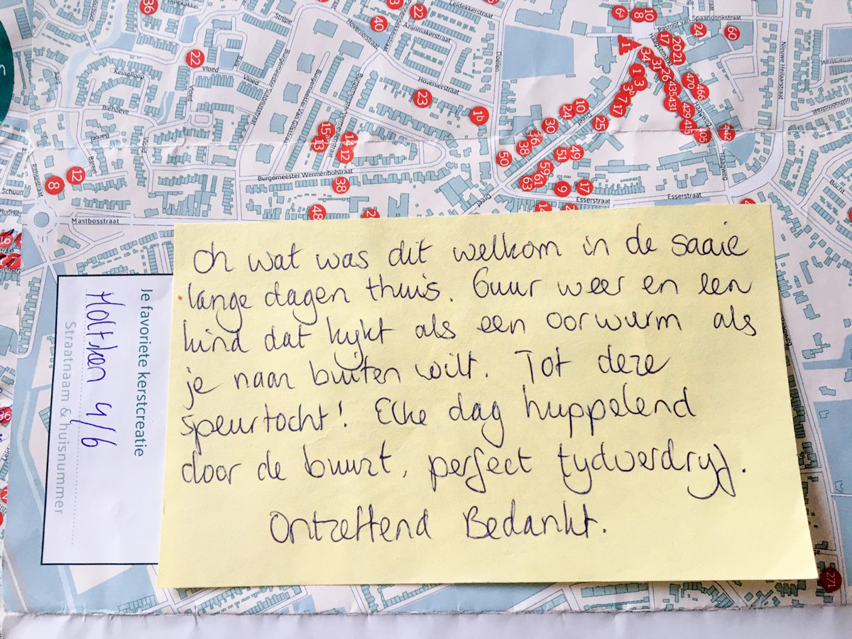 post-it met reactie