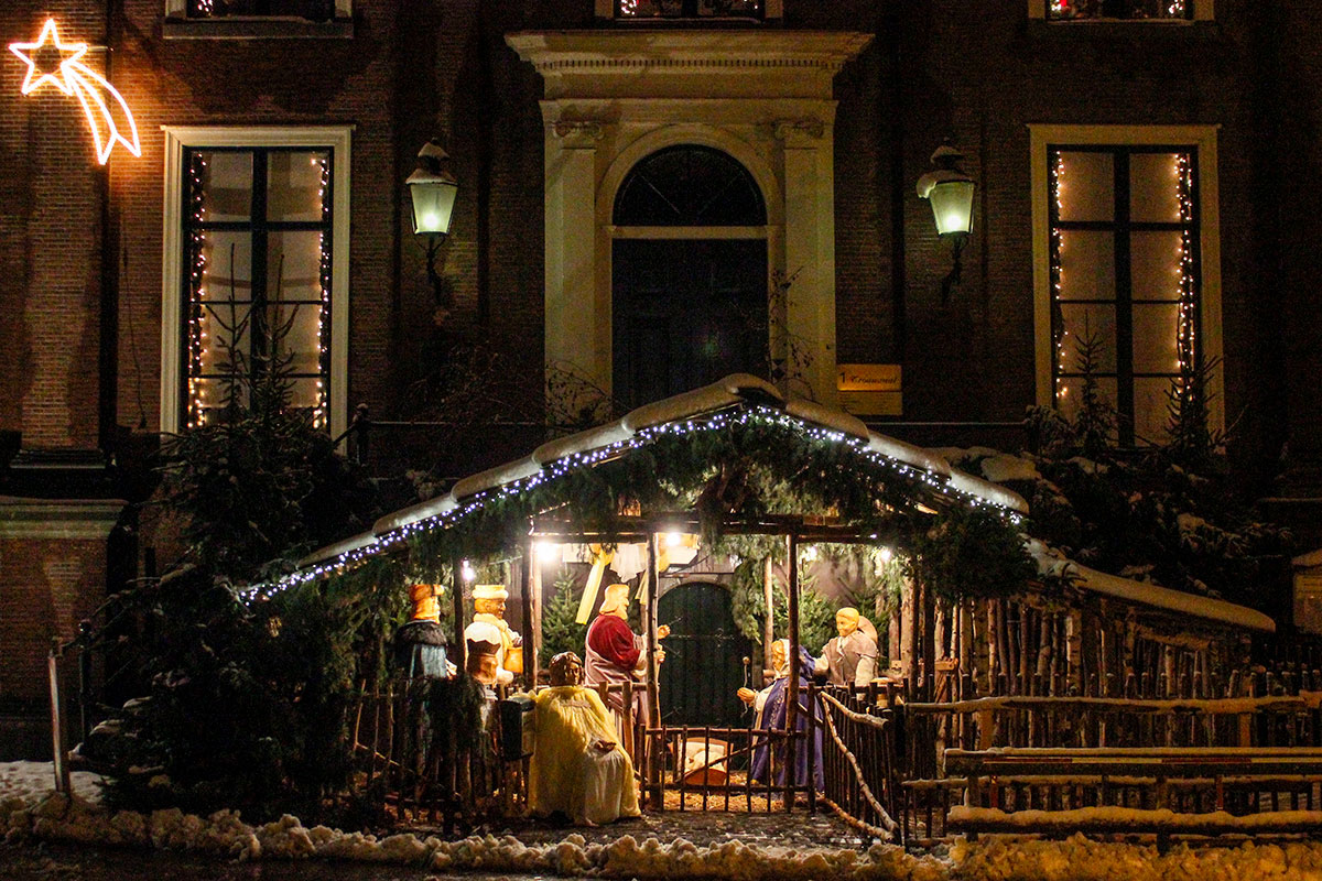 kerststal op de Haagsemarkt in 2015