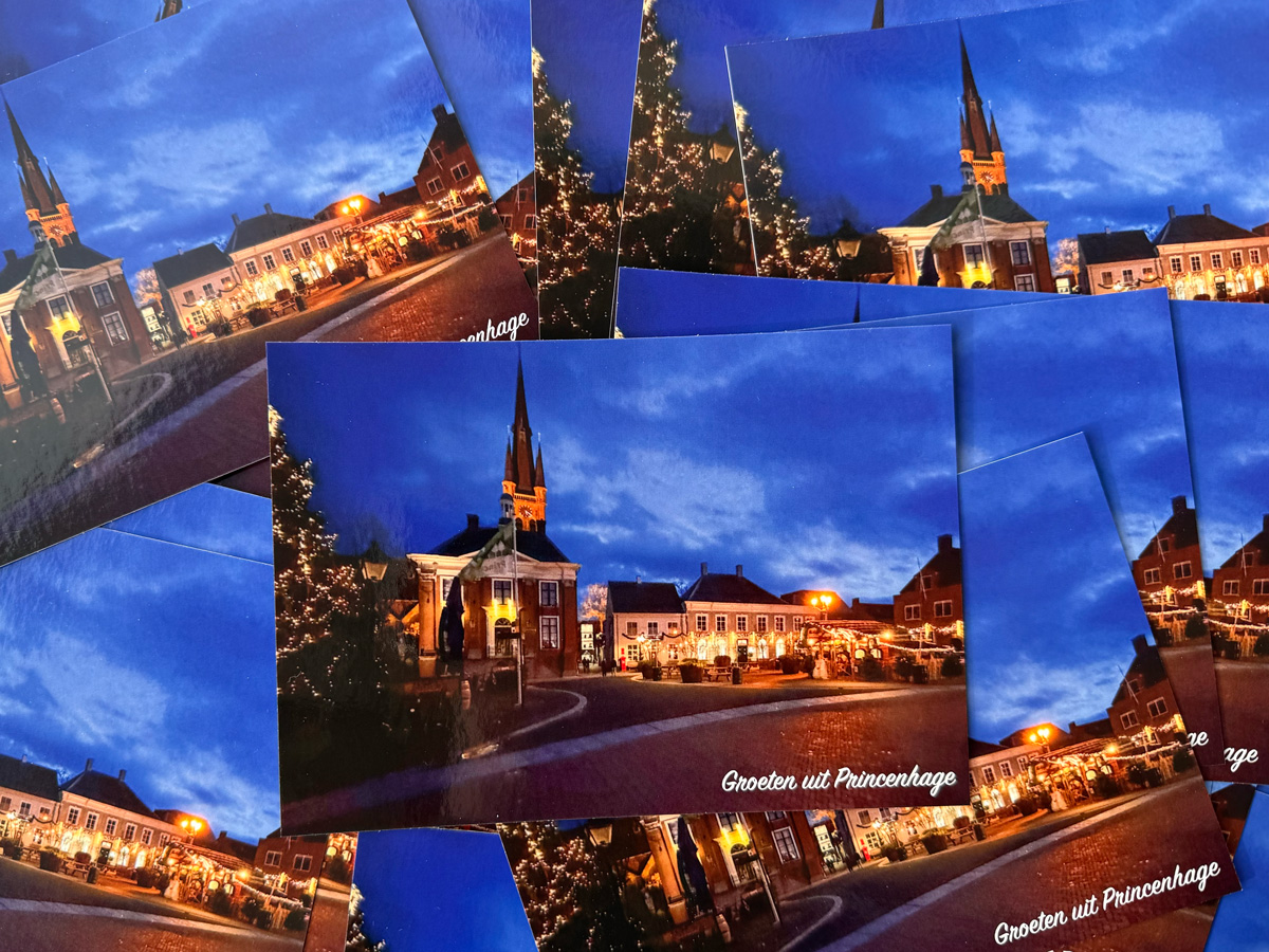 Kerstkaarten met een foto van de Haagsemarkt in Princenhage