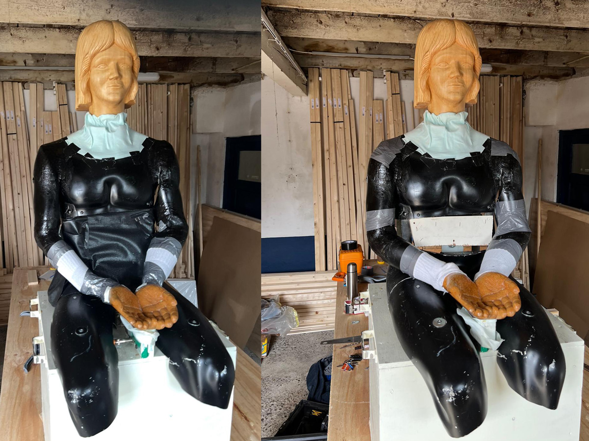 frame van de knikengel met rondere vormen