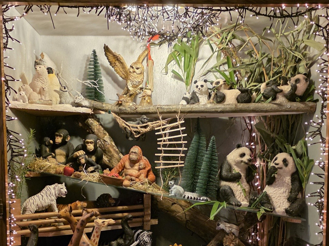 kerstcreatie van een dierentuin
